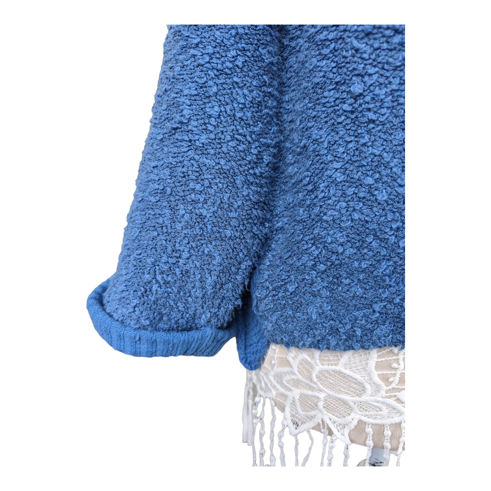 Free People Blue mixed media sweater - Picture 5 of 9